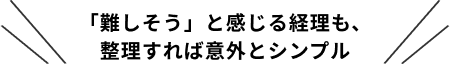 「難しそう」と感じる経理も、
整理すれば意外とシンプル